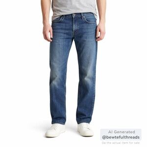 Mavi Zach Straight Leg Jeans – Men’s 32 – Blue Stretch Denim